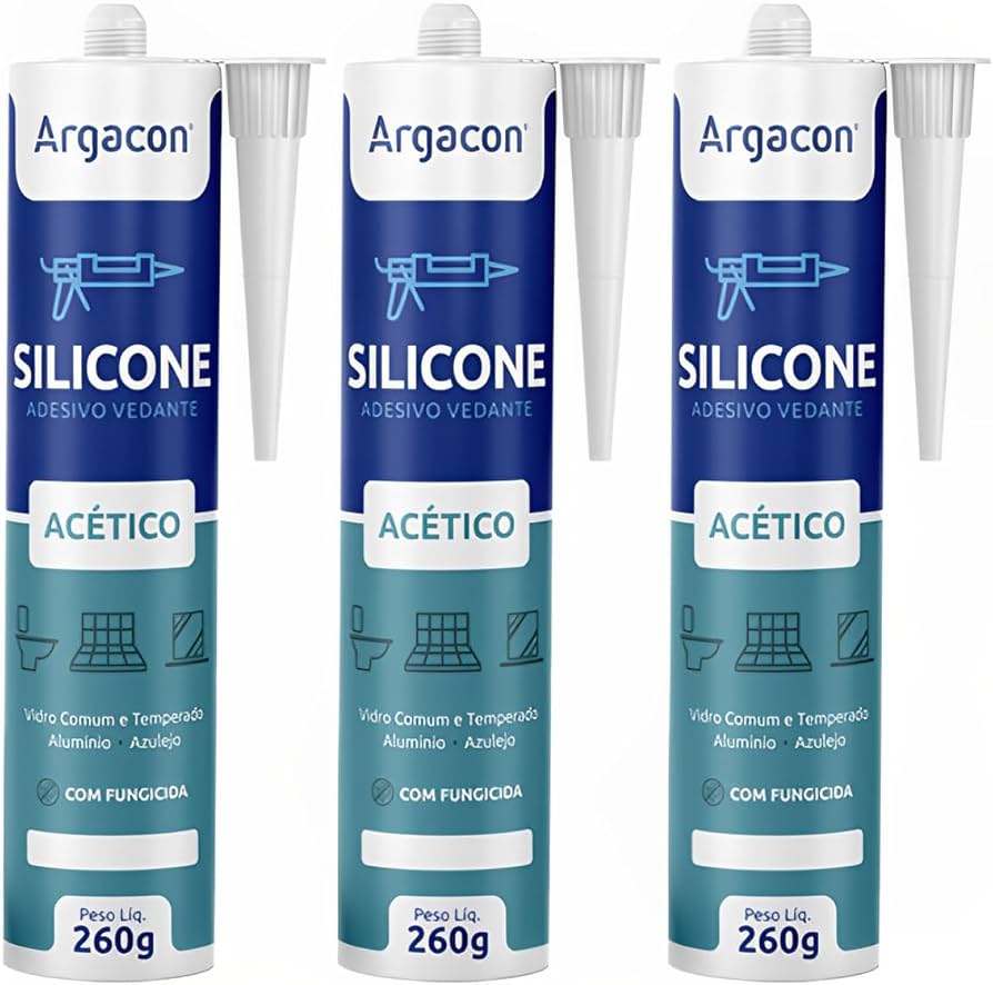 Silicone Acético Incolor Argacon 260g Selante Pro