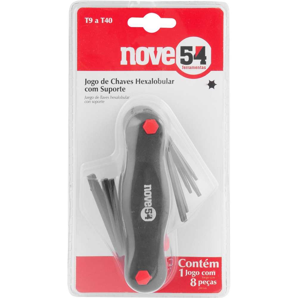 Jogo de chaves Torx 8 peças, NOVE54