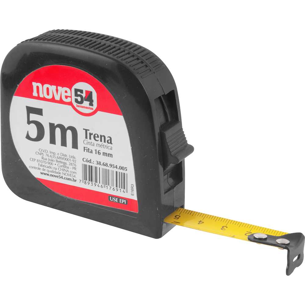 Trena curta de aço, 5 m x 16 mm, hobby, NOVE54