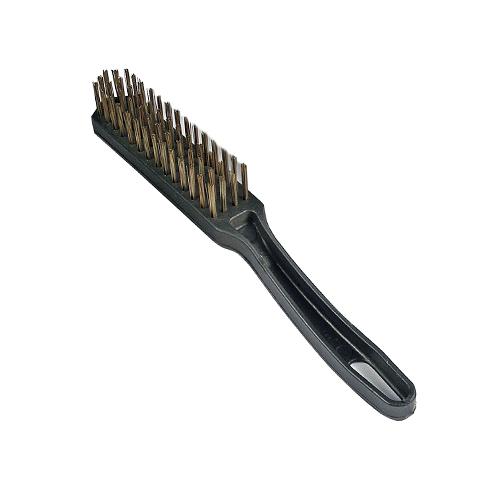 ESCOVA DE AÇO COM CABO PLÁSTICO 4 CARREIRAS